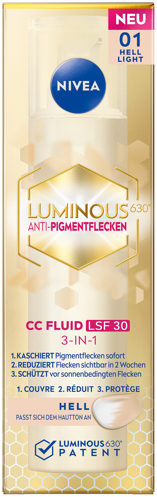 Image of Nivea Cellular Luminous630® 3-in-1 CC Fluid Light LSF 30 (40 ml)