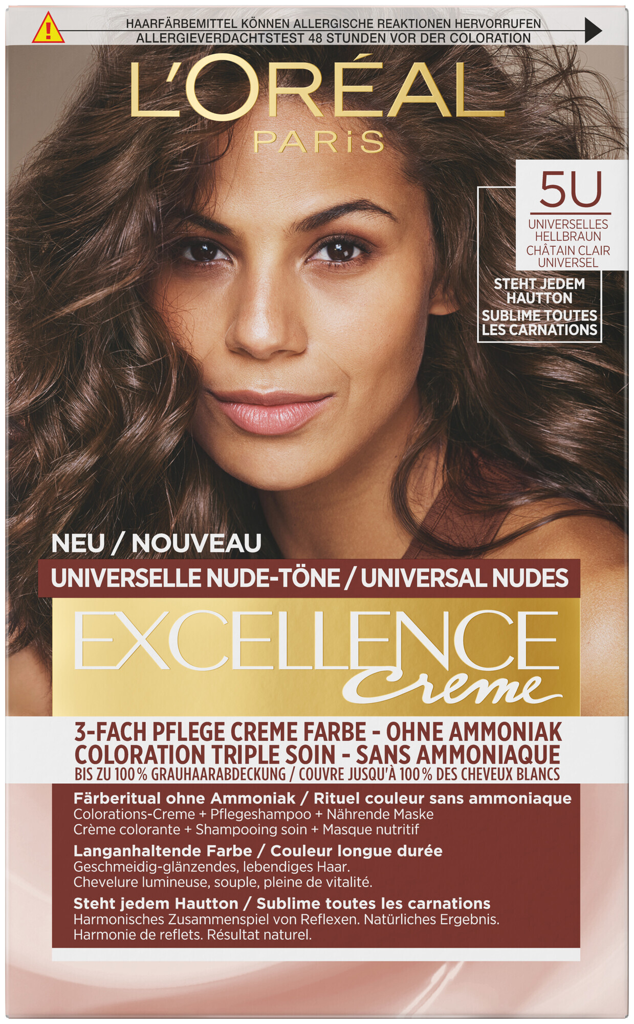 Image of L'Oréal Paris Excellence Nude-Töne 5Us Hellbraun, 1Stk
