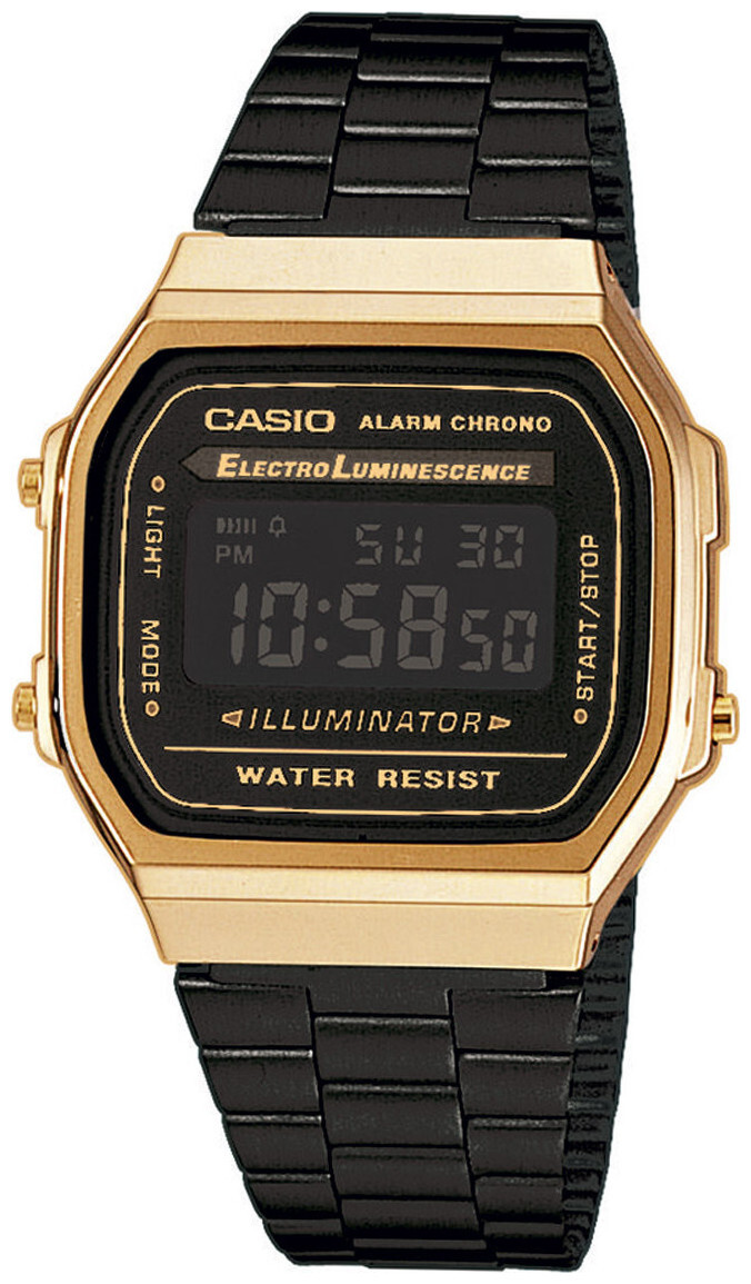 Image of Casio Collection Retro Schwarz Schwarz A168Wegb-1Bef