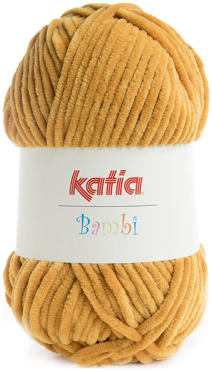 Image of Katia Bambi 320 Chenillegarn senf 100g