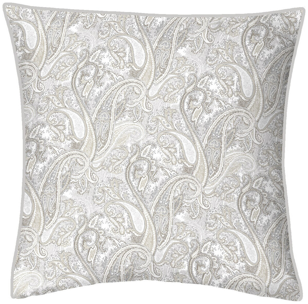 Image of Inhouse Kissen Gots Satin 65x65 Paisley silber