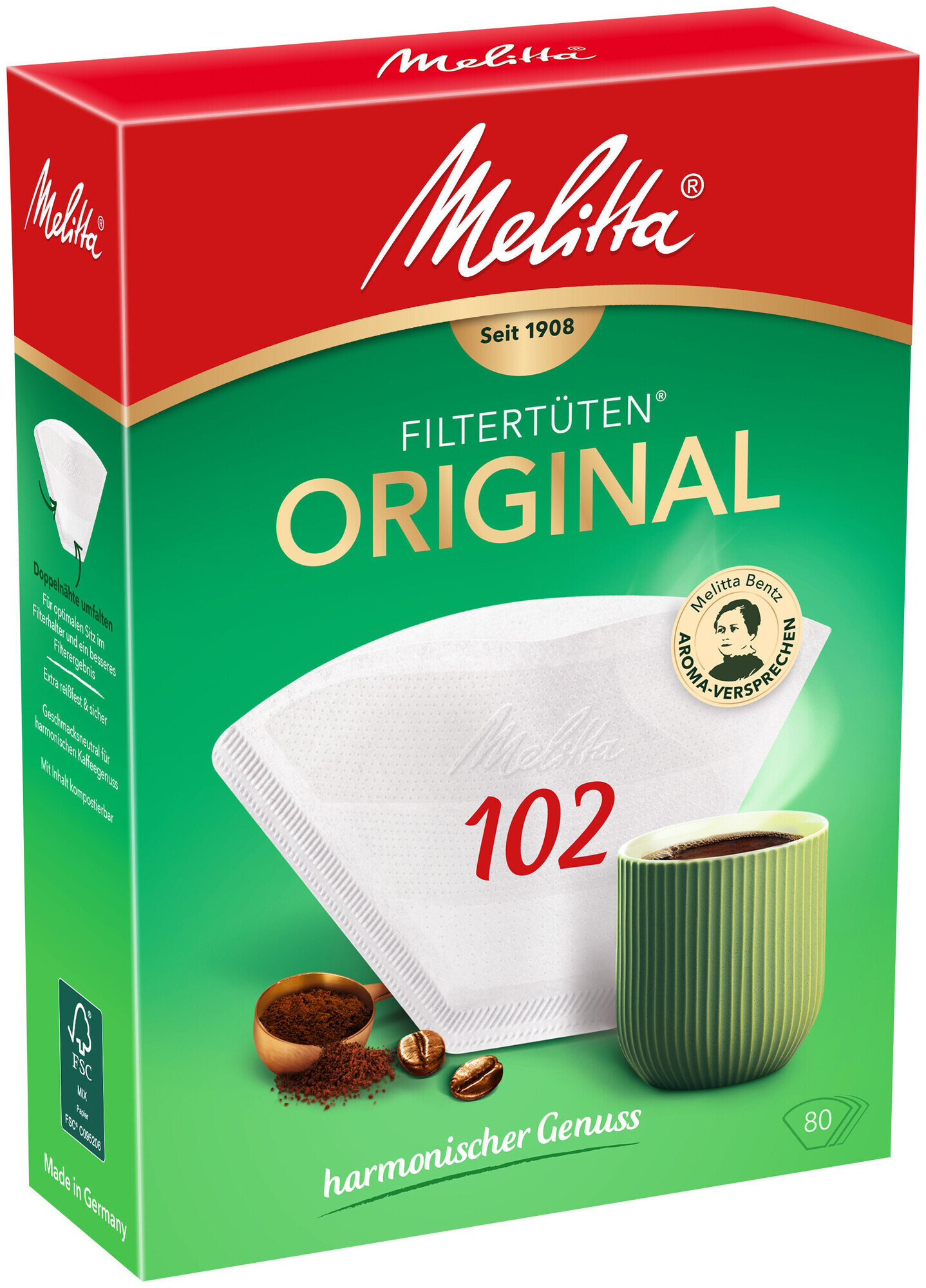 Image of Melitta Filtertüten 102/80 Weiss