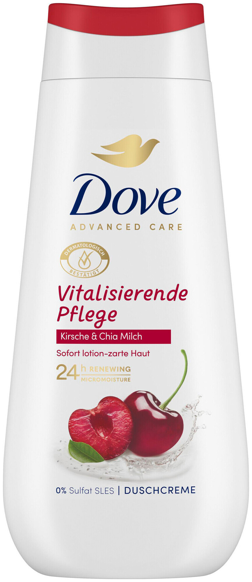 Image of Dove Pflegedusche vitalisierende Pflege Kirsche und Chia Milch 225 ml