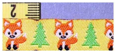 Image of Zierband Kinder Fuchs gelb/braun/grün 16 mm Coupon 2 m