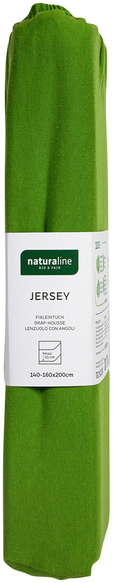 Image of Naturaline Textil Bio Fixl. Jersey 160x200 kiwi