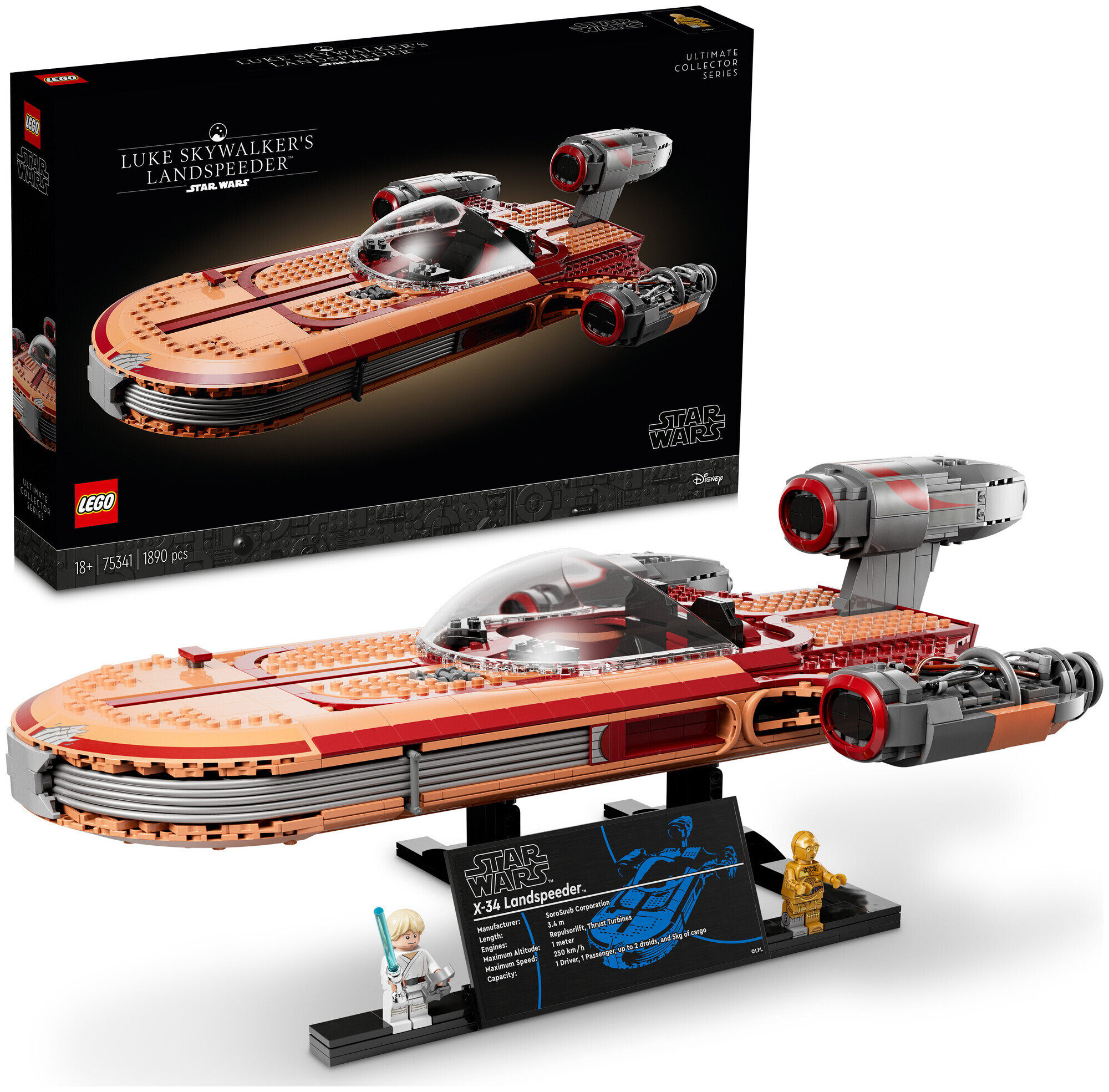 Image of Lego® Star Wars™ 75341 Luke Skywalker’s Landspeeder™ (Lego® Rare Set)