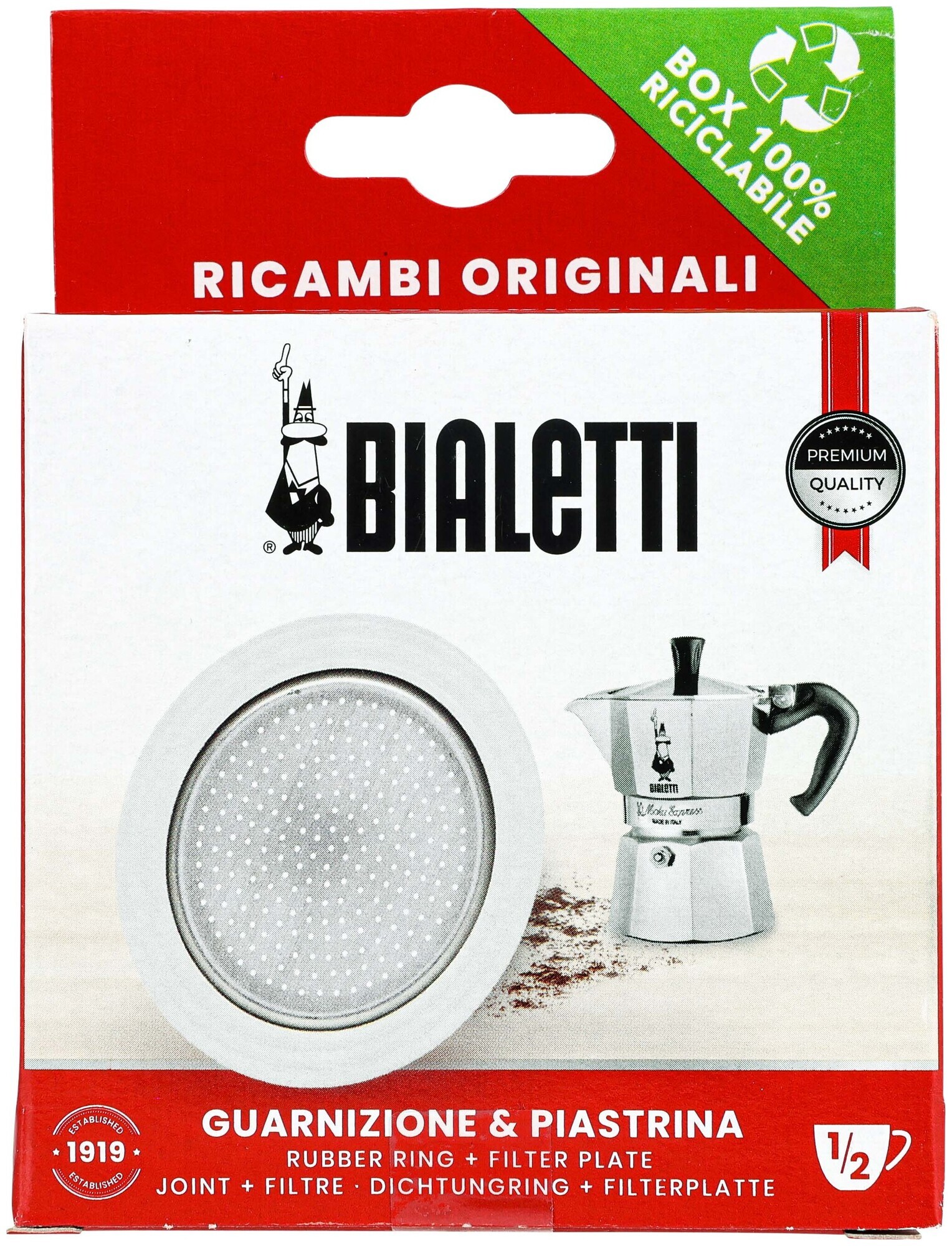 Bialetti Gummidichtung + Sieb Mokina