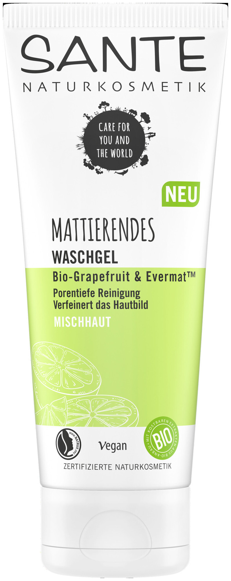 Image of Sante Mattierendes Waschgel Bio-Grapefruit & EvermatTM