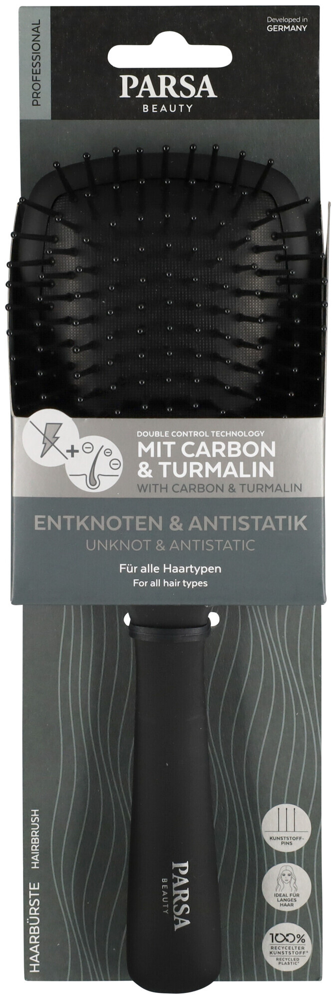 Parsa Carbon Antistatik Styling Paddlebürste gross, schwarz