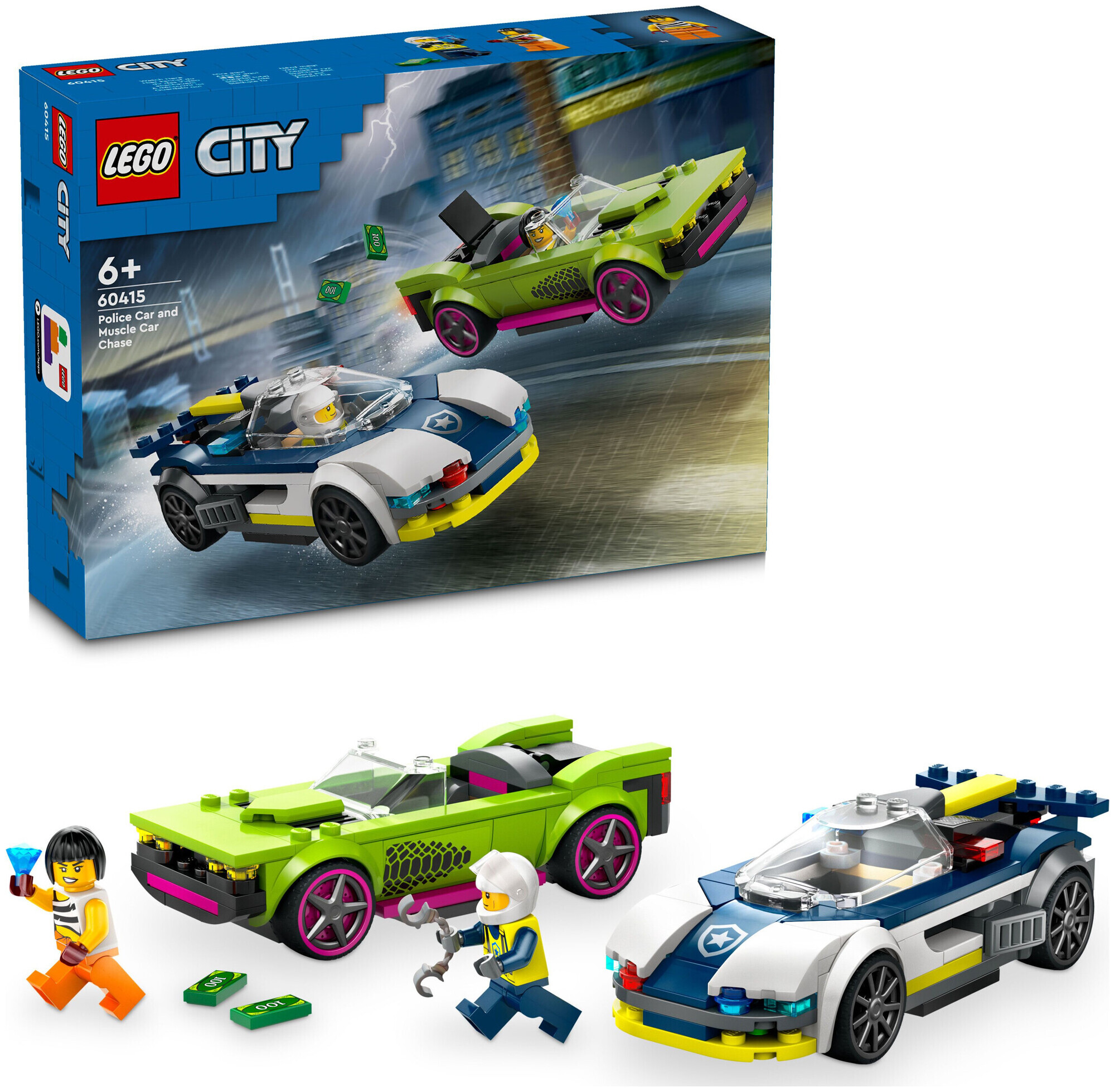 Lego City Lego City 60415 Verfolgungsjagd mit Polizeiauto und Muscle Car