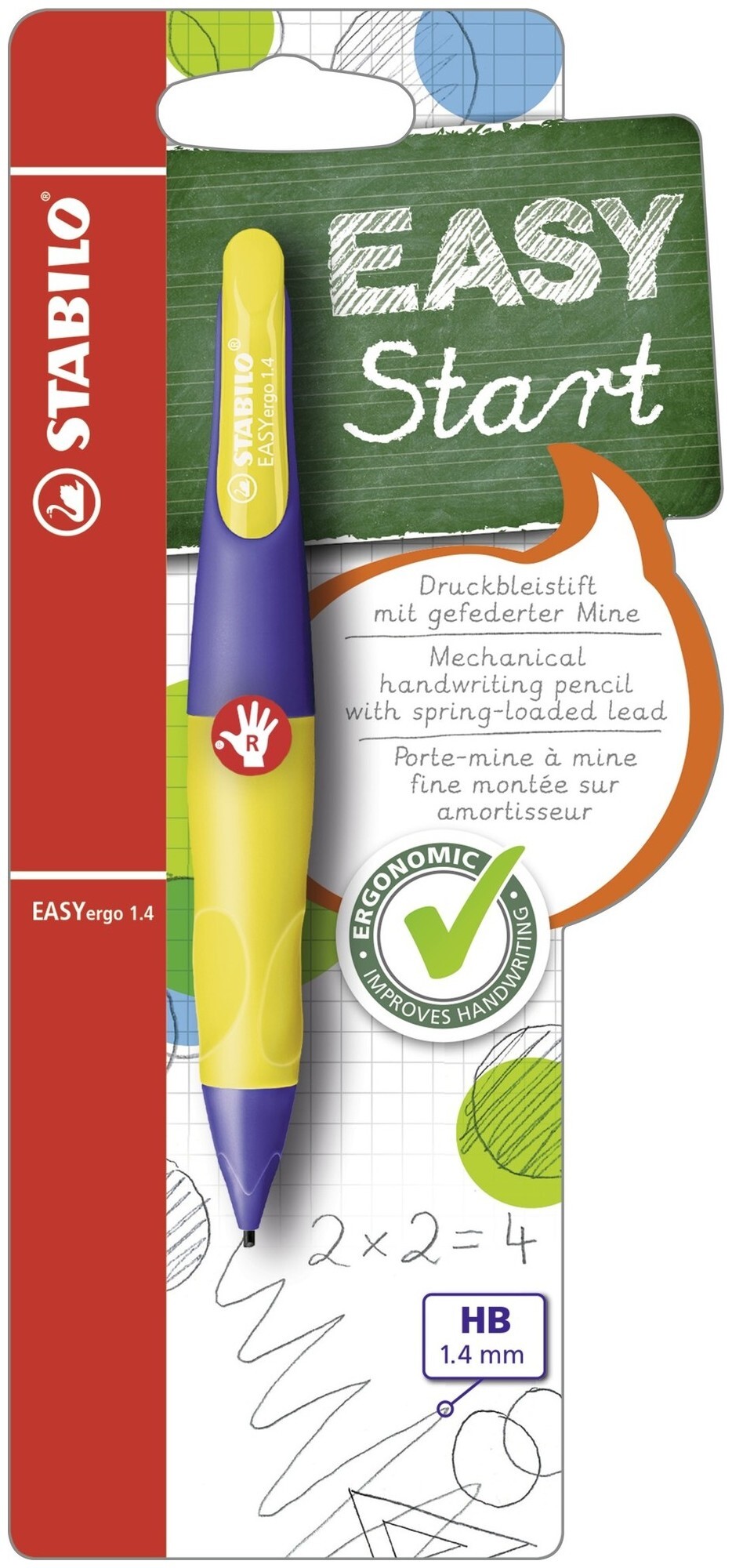 Image of Stabilo Bleistift EASYergo 1.4 violett/neongelb HB