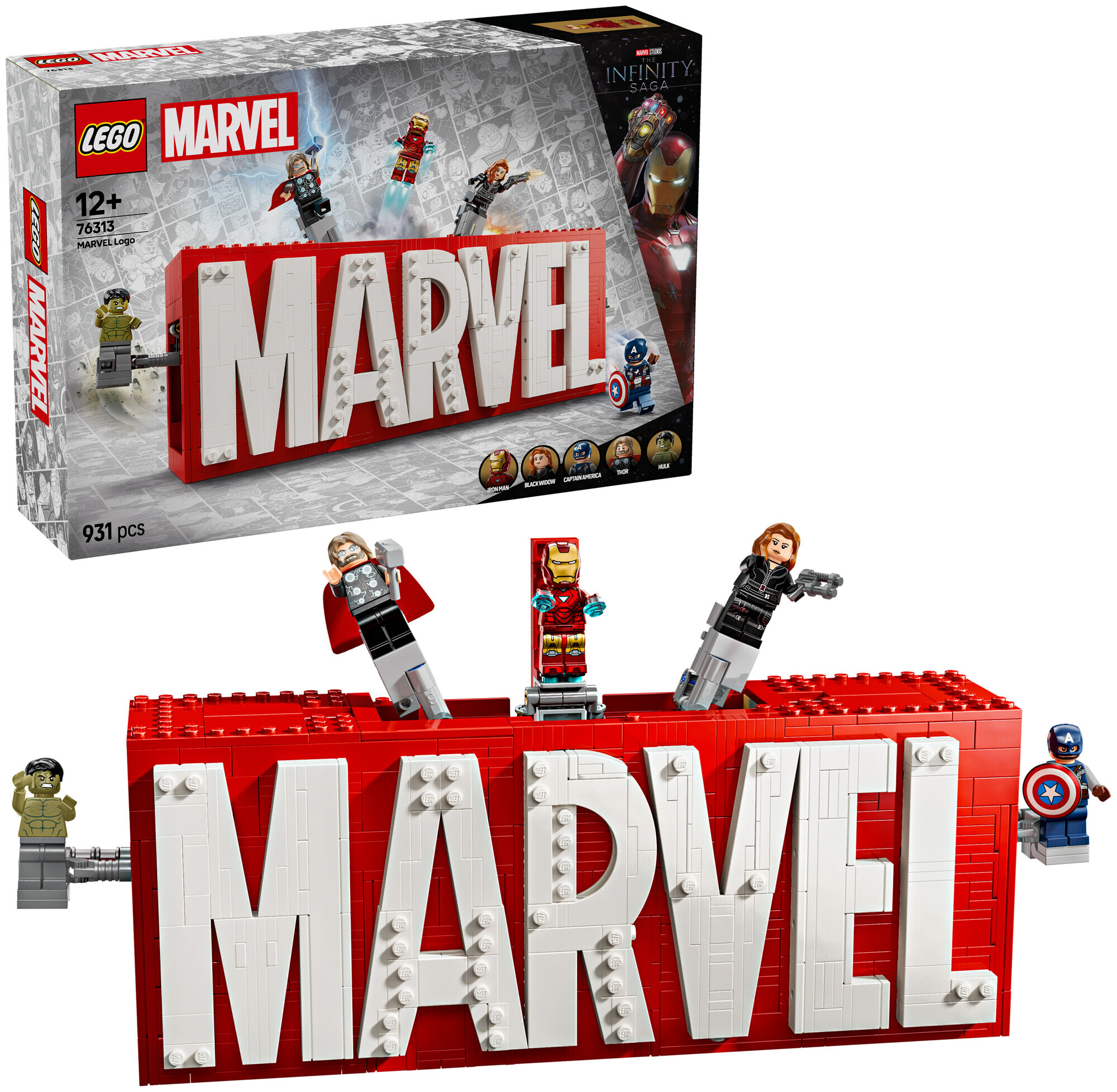 Lego Marvel Lego Marvel 76313: Marvel Logo & Minifiguren ab 12 Jahren