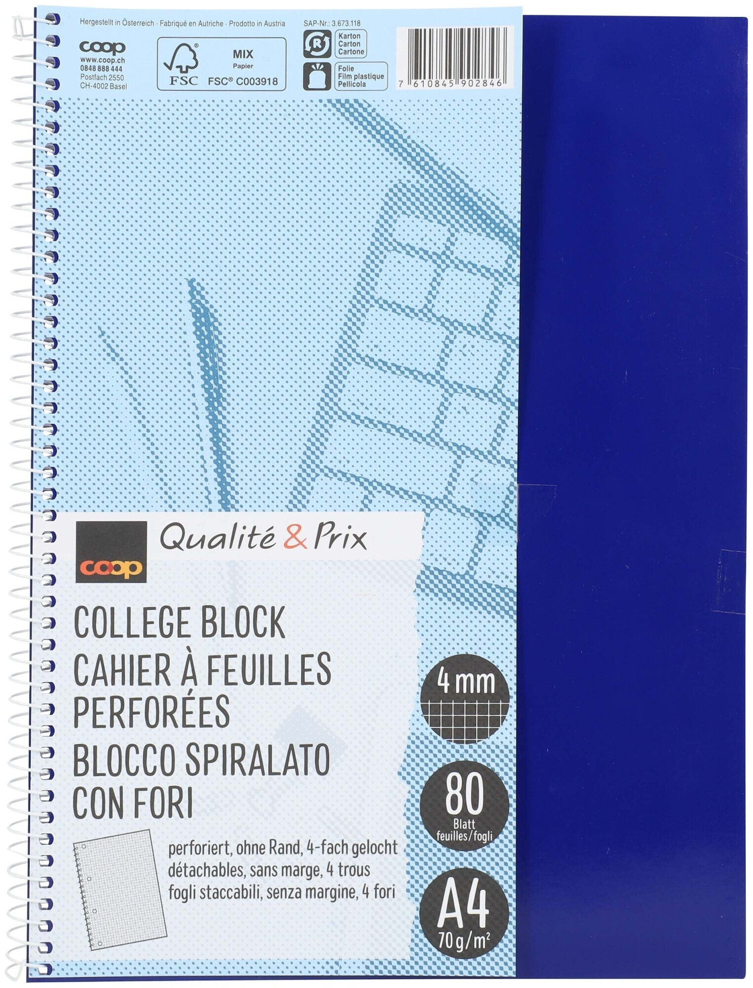 Image of Coop Collegeblock A4 kariert