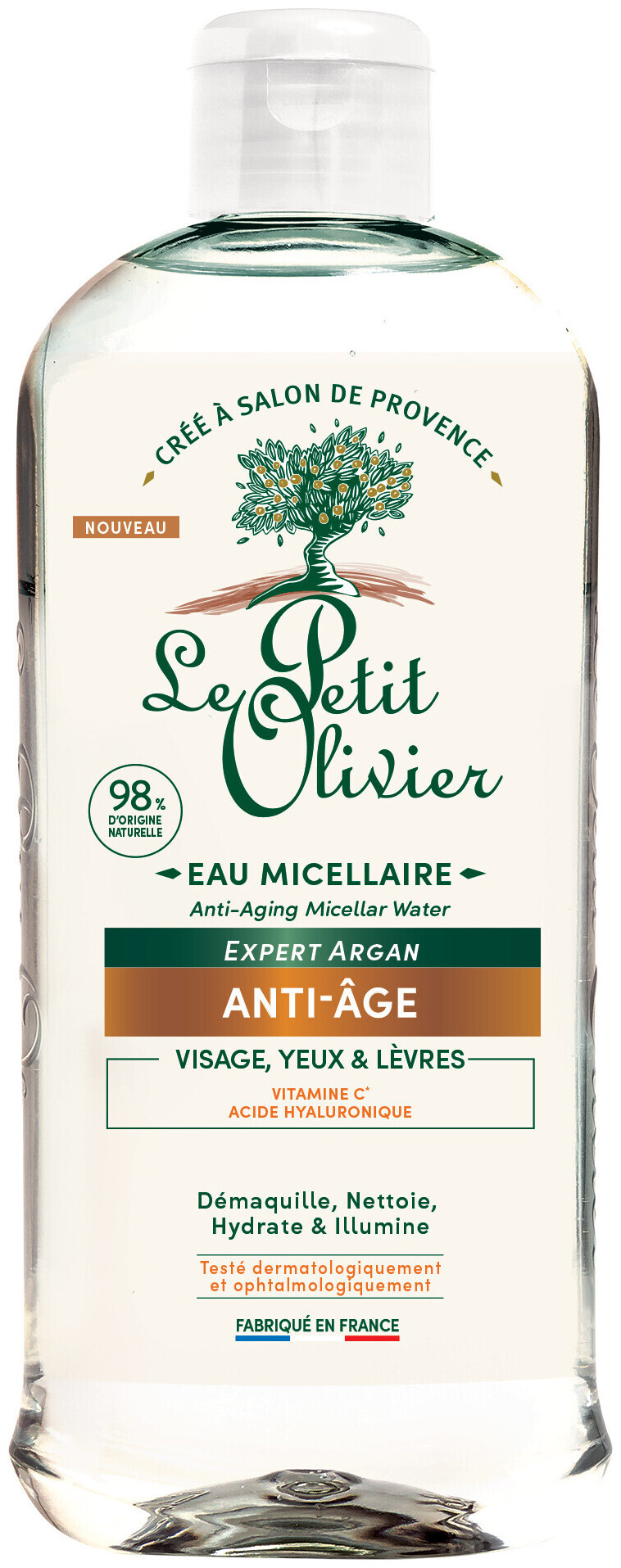Image of Le Petit Olivier Anti-Aging Mizellenwasser - Vitamin C & Hyaluronsäure 400 ml