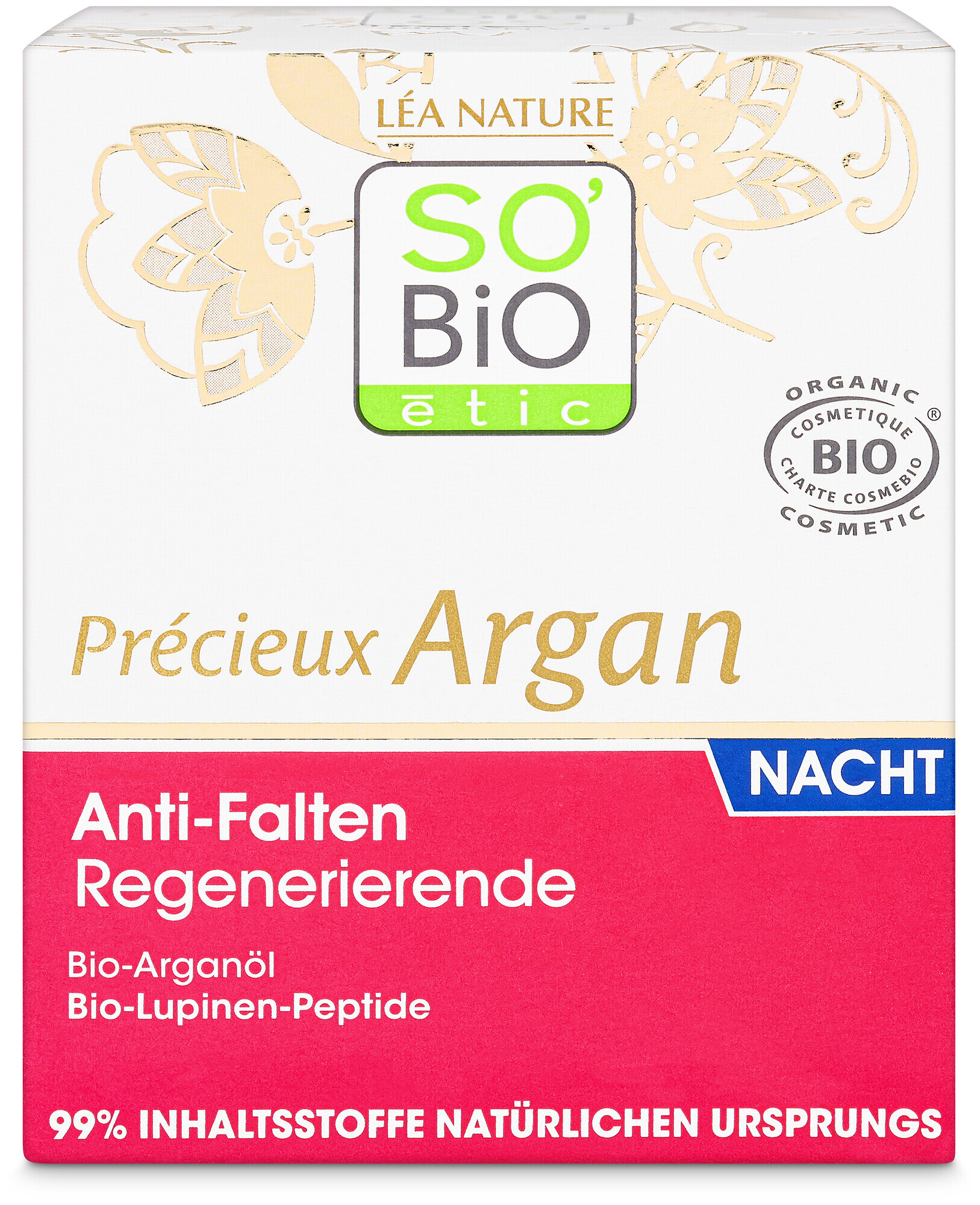 Image of LEA Nature So’bio Etic SO BiO étic Précieux Argan Anti-Falten Regenerierende Nachtcreme Bio-Arganöl 50Ml