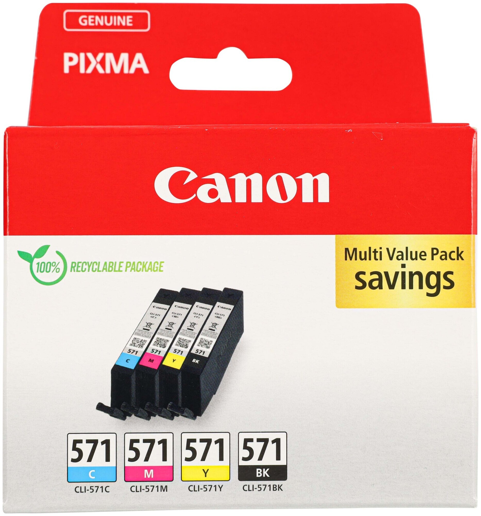 Canon Multipack Tintenpatronen Bkcmy Cli-571Pa