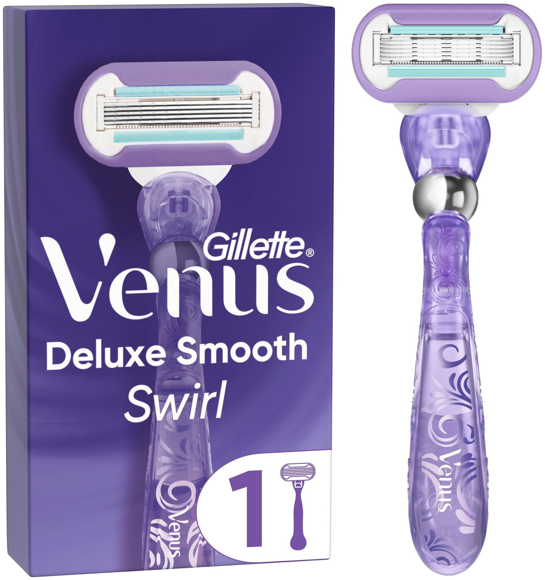 Image of Venus Gillette Rasierer Deluxe Smooth Swirl mit 1 Klinge