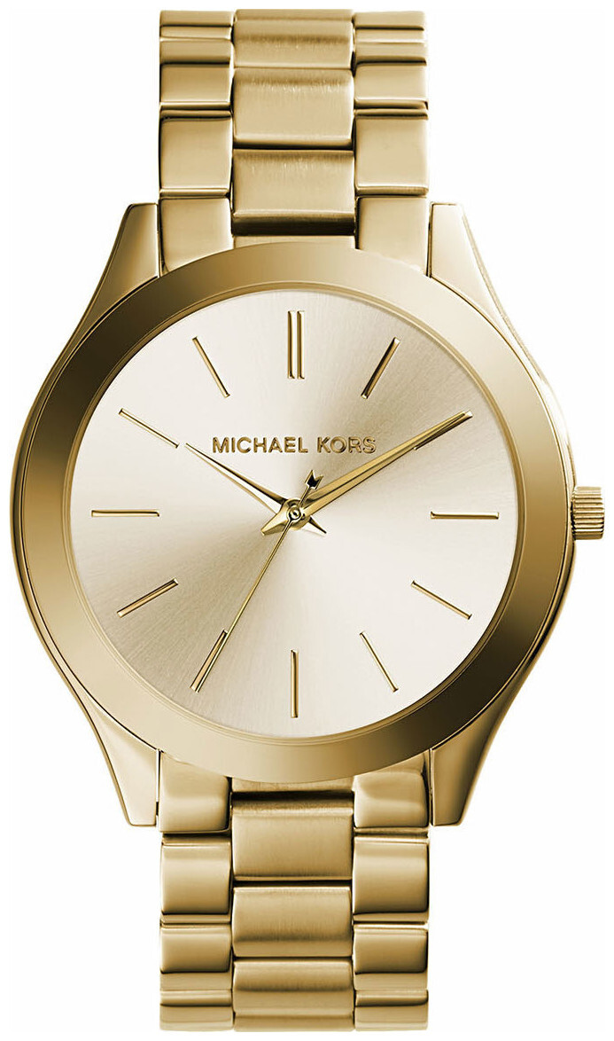 Michael Kors Uhr Slim Runway goldfarben