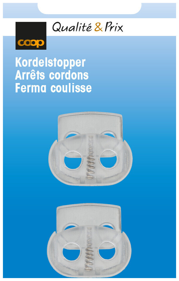 Image of Coop Kordelstopper oval transparent 25 mm 2 Stk.