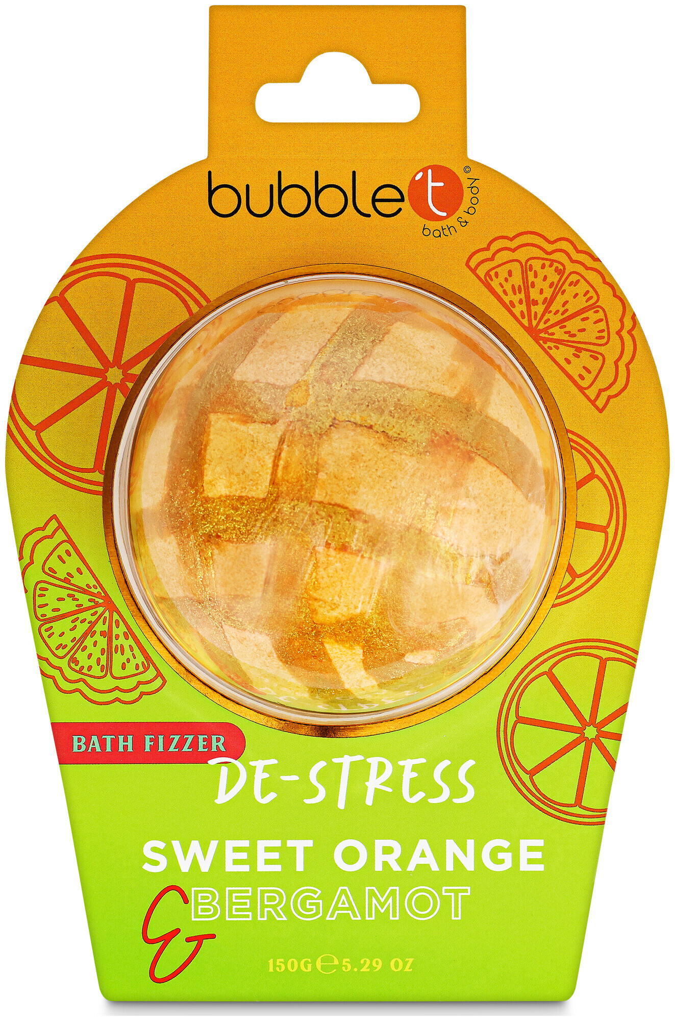 Image of bubble t cosmetics Bubble T Badebombe Süße Orange & Bergamotte Entspannung 150g