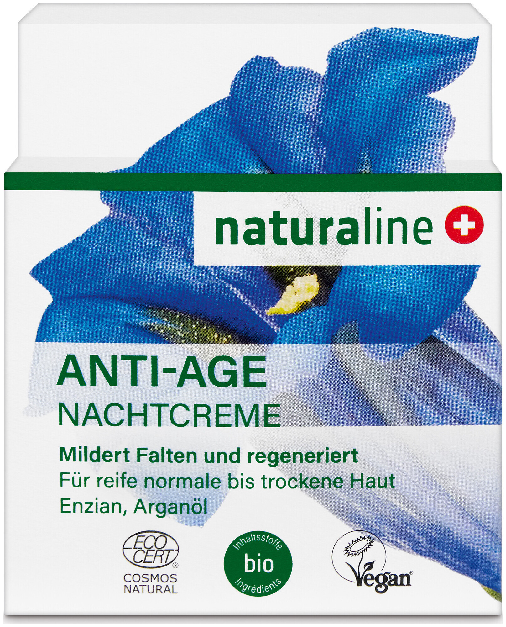 Image of Naturaline Cosmetics Naturaline Nachtcreme Anti-Age Enzian 50Ml