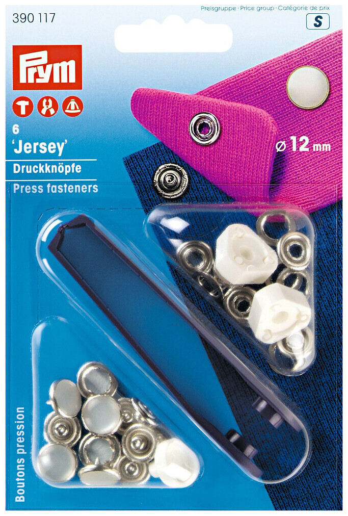 Prym bouton pression jersey capuchon nacré 12 mm 6 pcs