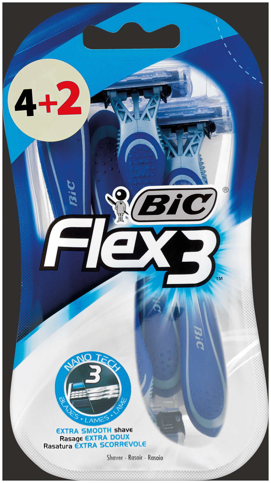 Rasoirs jetables Bic Flex 3 lames 6 pièces
