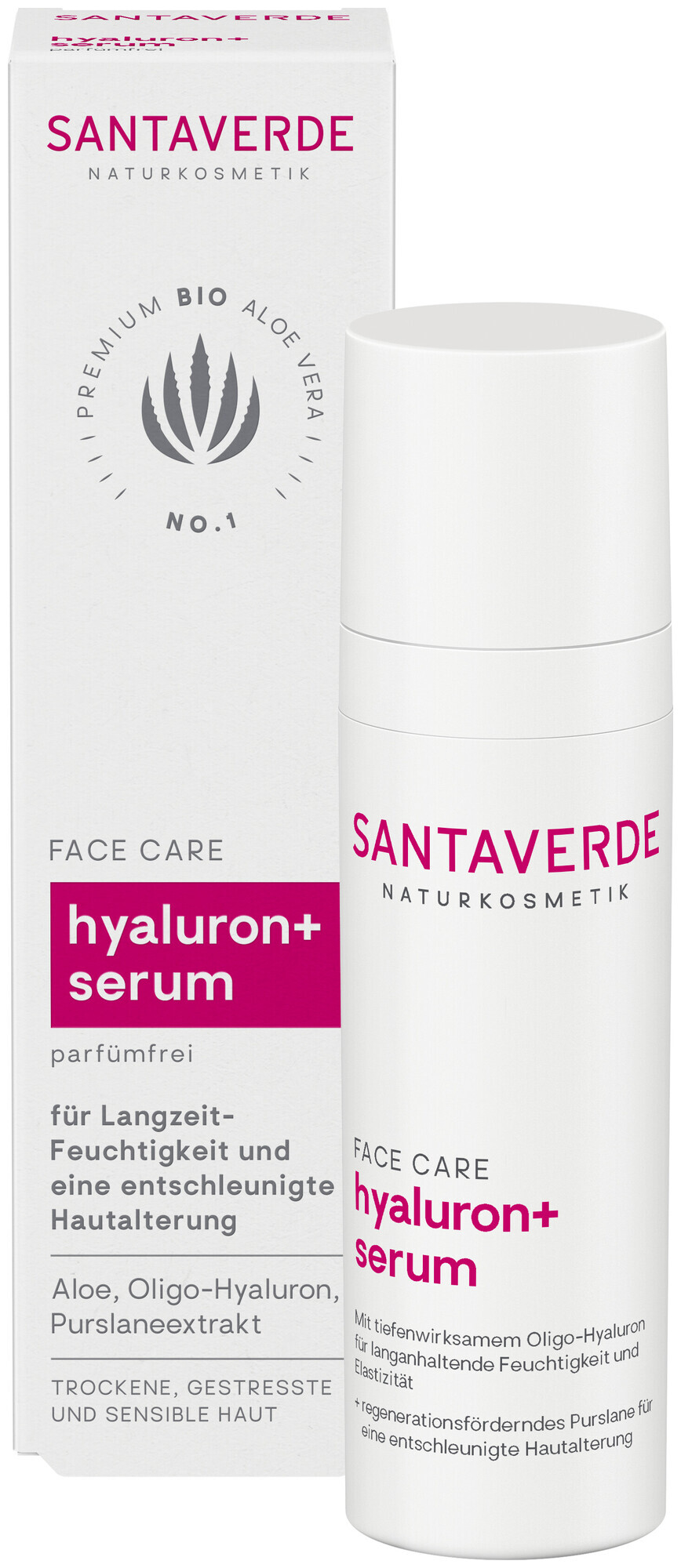 Santaverde Hyaluron + Serum ohne Duft 30 ml