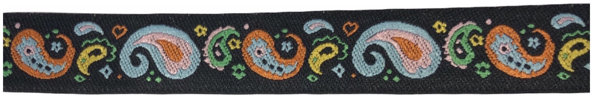 Image of Borte Paisley blau & orange 16mm/2m