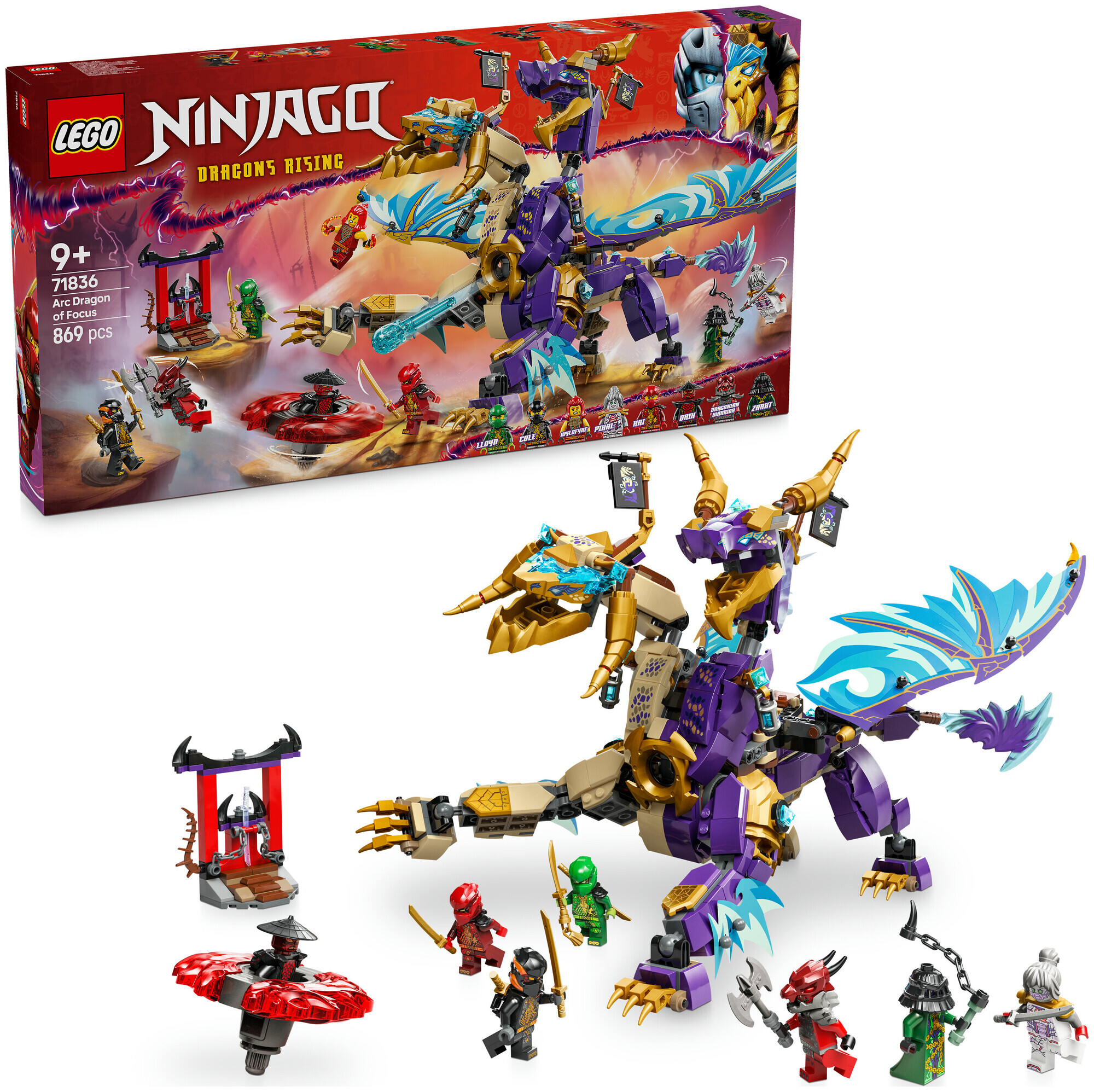 Image of Lego Ninjago Lego® Ninjago 71836 Lichtbogendrache - Bauspielzeug mit 8 Minifiguren ab 9 Jahren