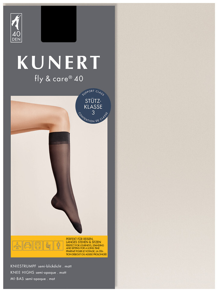 Image of Kunert Kniestrumpf Fly&Care 40 Graphit 35/38
