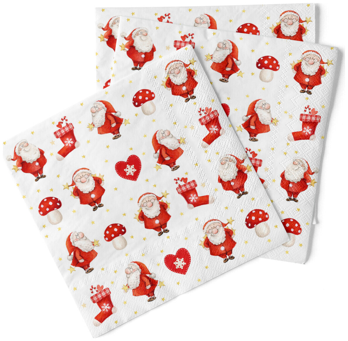 Image of Servietten mit Santa und Santastiefel