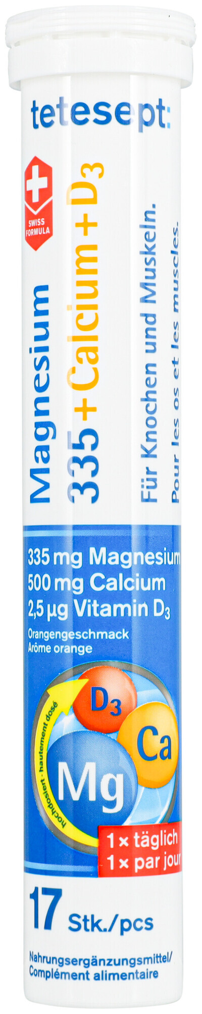 Image of Tetesept Magnesium 335 & Calcium & D3 Brausetabletten 17 Stück