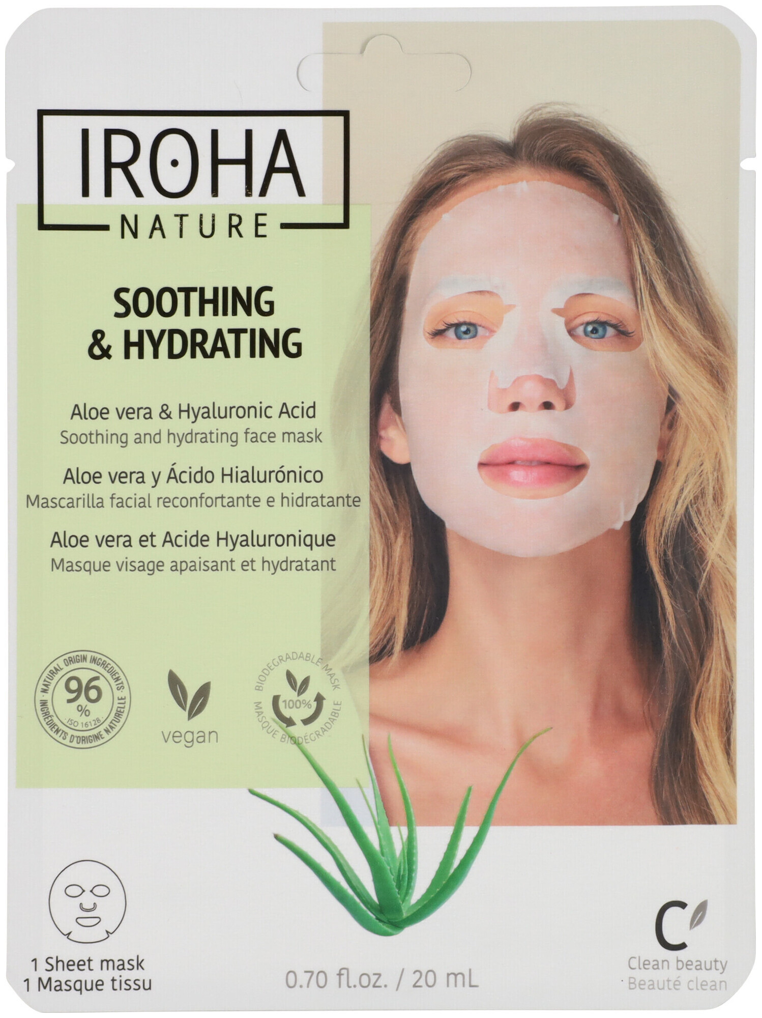 Image of Iroha Tissue Face Mask Aloe + Hyaluron