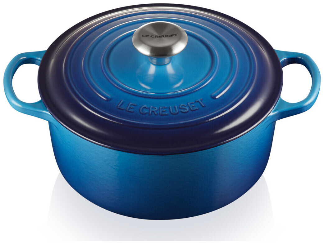 Le Creuset Cocotte ronde Signature bleu 4.2L 24cm