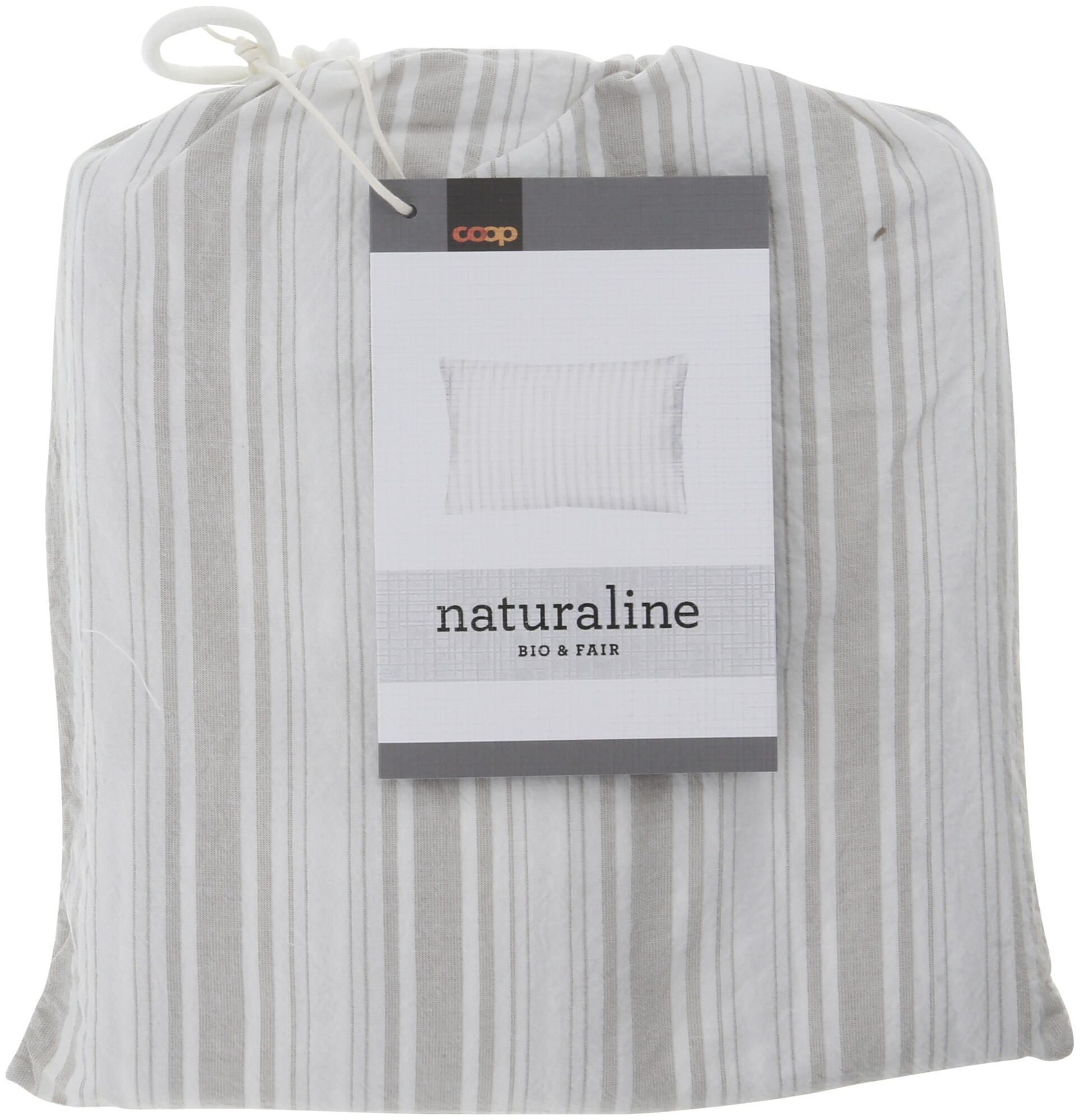 Image of Naturaline Textil Naturaline Kissenbezug Streifen sand 65x100 cm