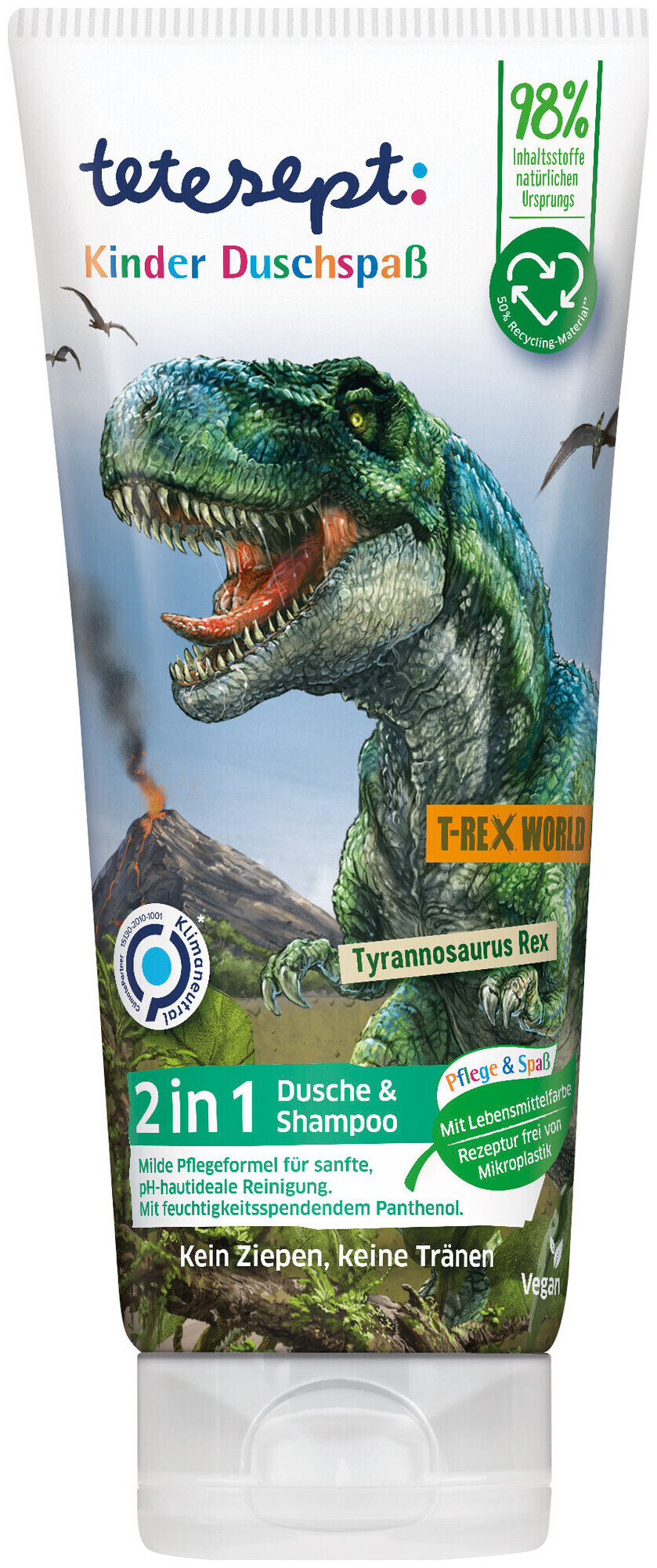 Image of Tetesept Kinder Duschspass 2in1 Dusche & Shampoo T-Rex World 200ml
