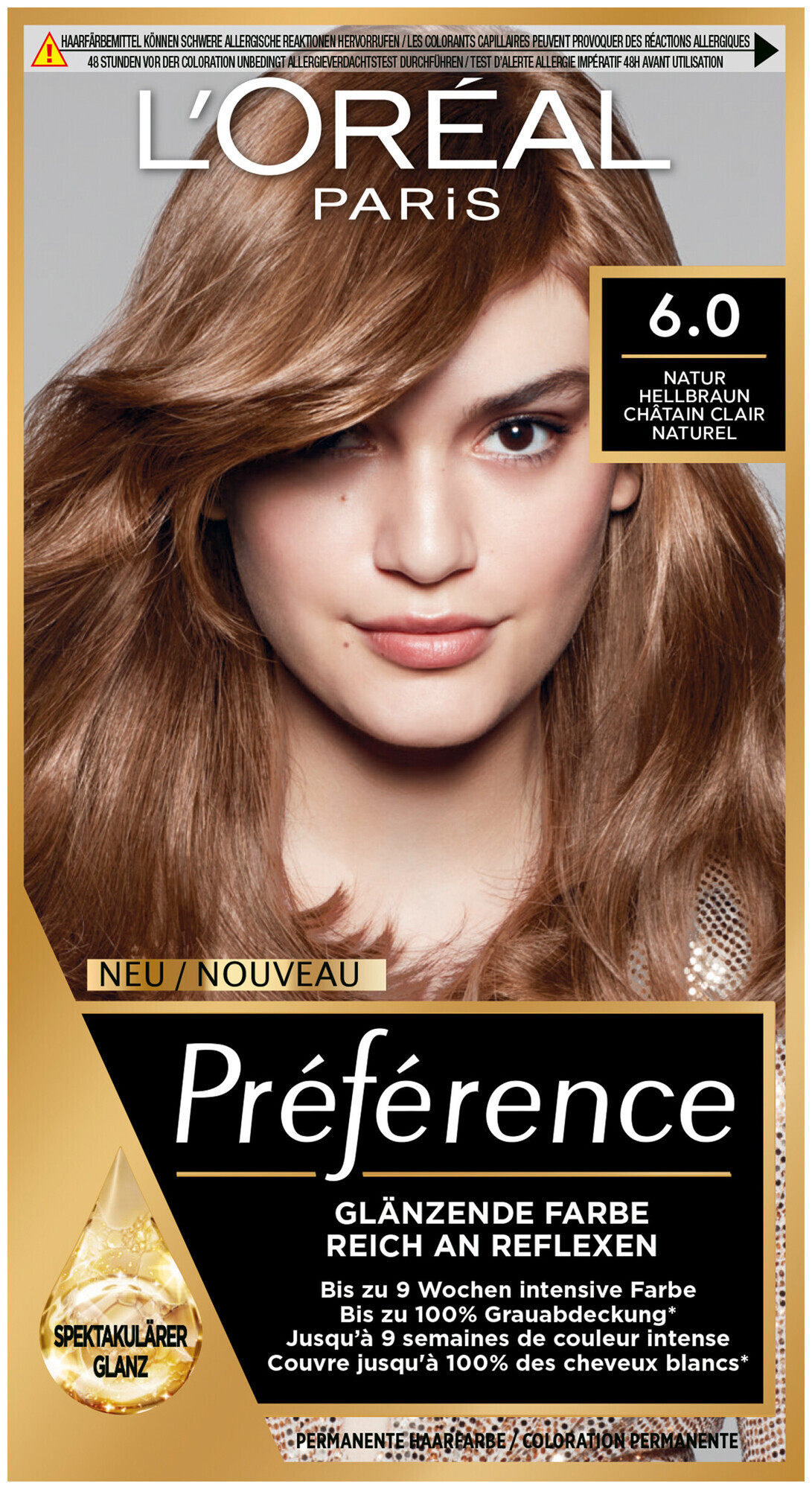 L'Oréal Paris Préférence 6 Natur Hellbraun/Châtain clair naturel, 1Stk