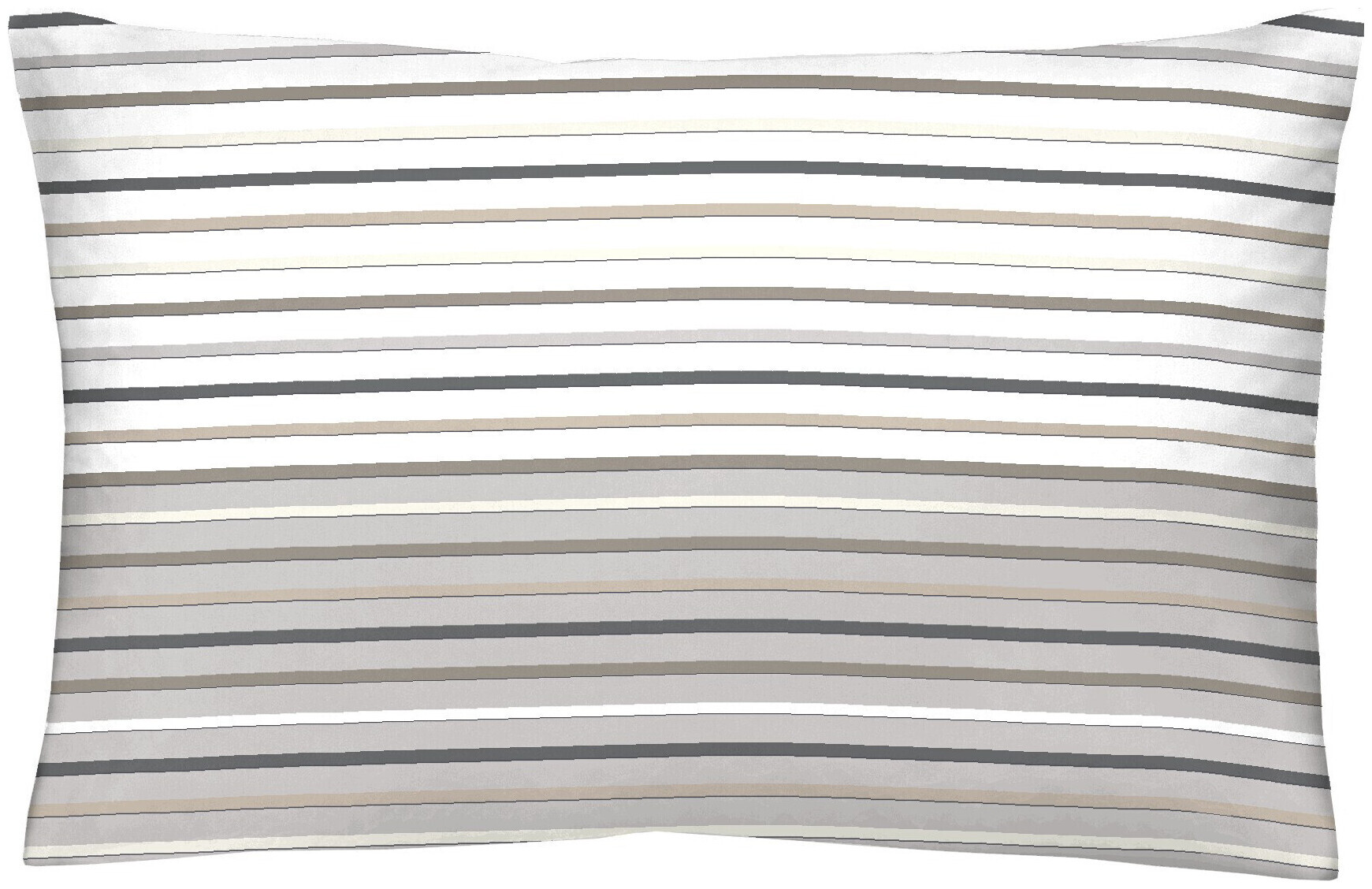 Image of Inhouse Kissen Gots Satin 65x100 Strips grau