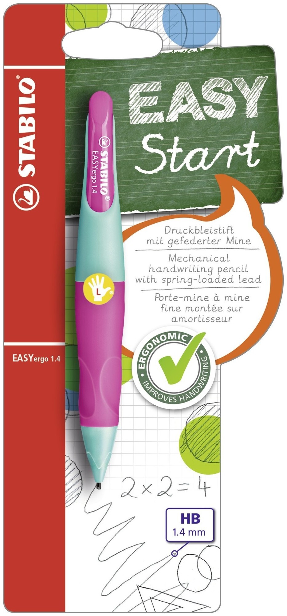 Image of Stabilo Bleistift EASYergo 1.4 türkis/neonpink HB