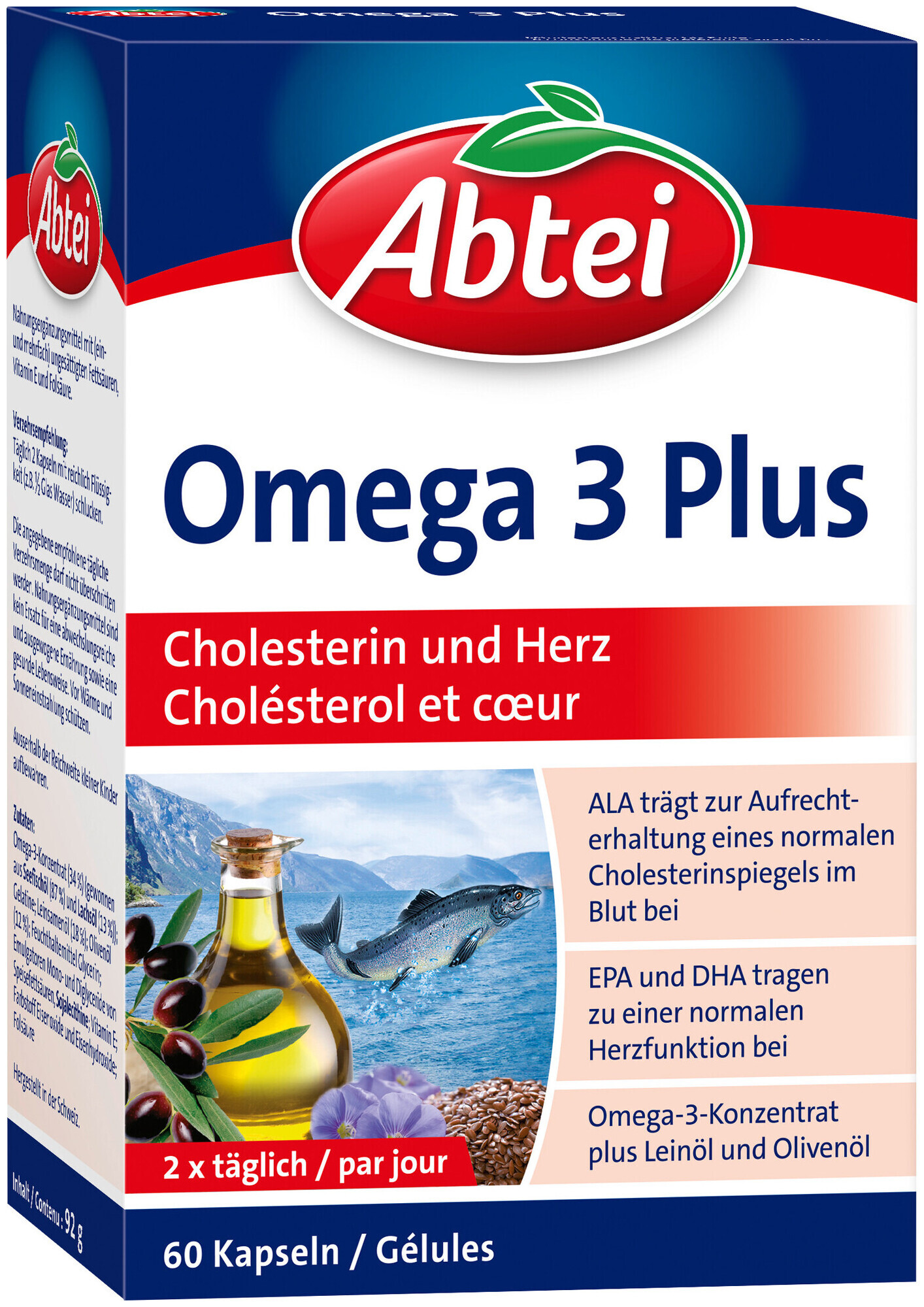 Image of Abtei Omega 3 Plus 60 Kapseln