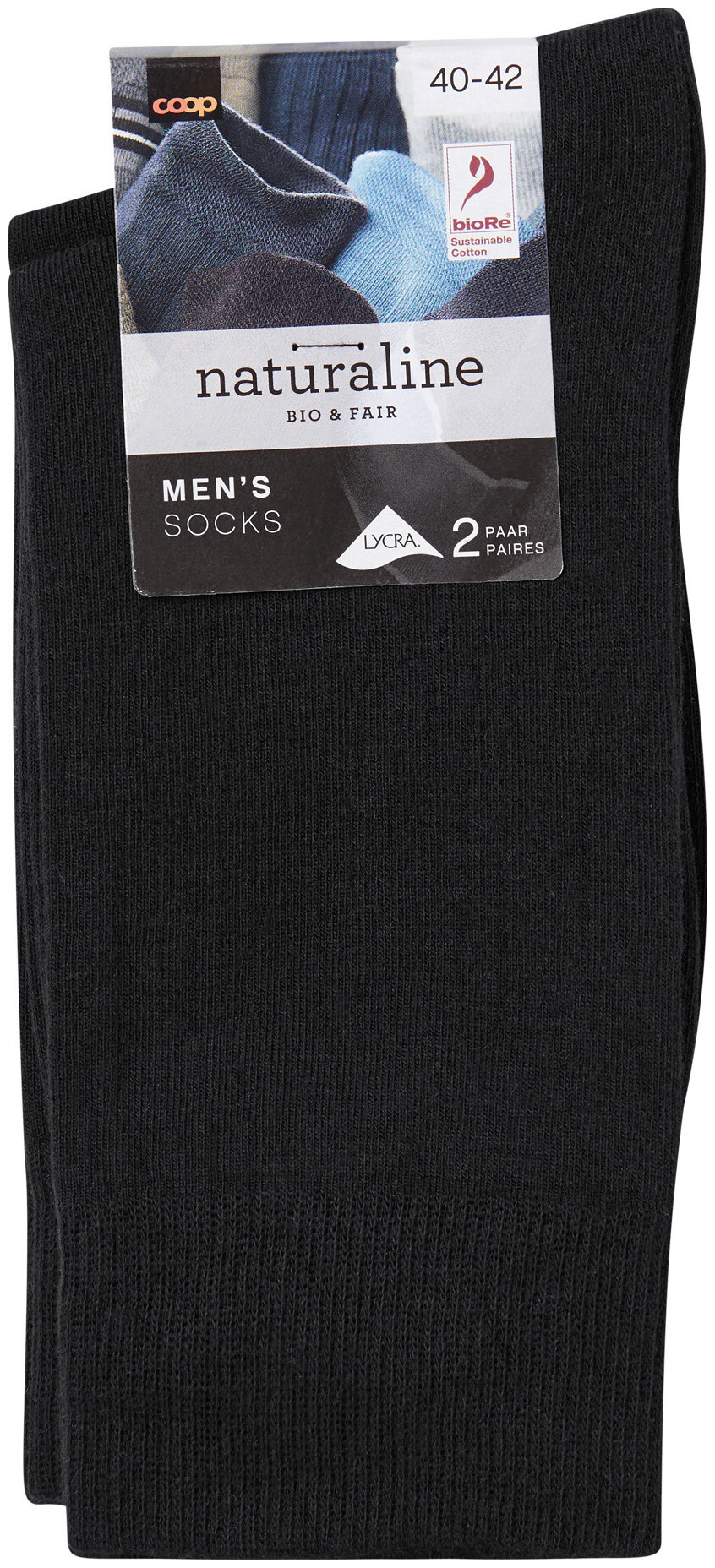 Image of Naturaline Textil Naturaline Herren Socken Glatt Duo Schwarz 40 - 42