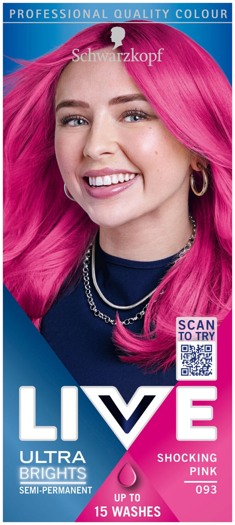 Image of Schwarzkopf Live Ultra Brights 93 Shocking Pink Semi-permanent