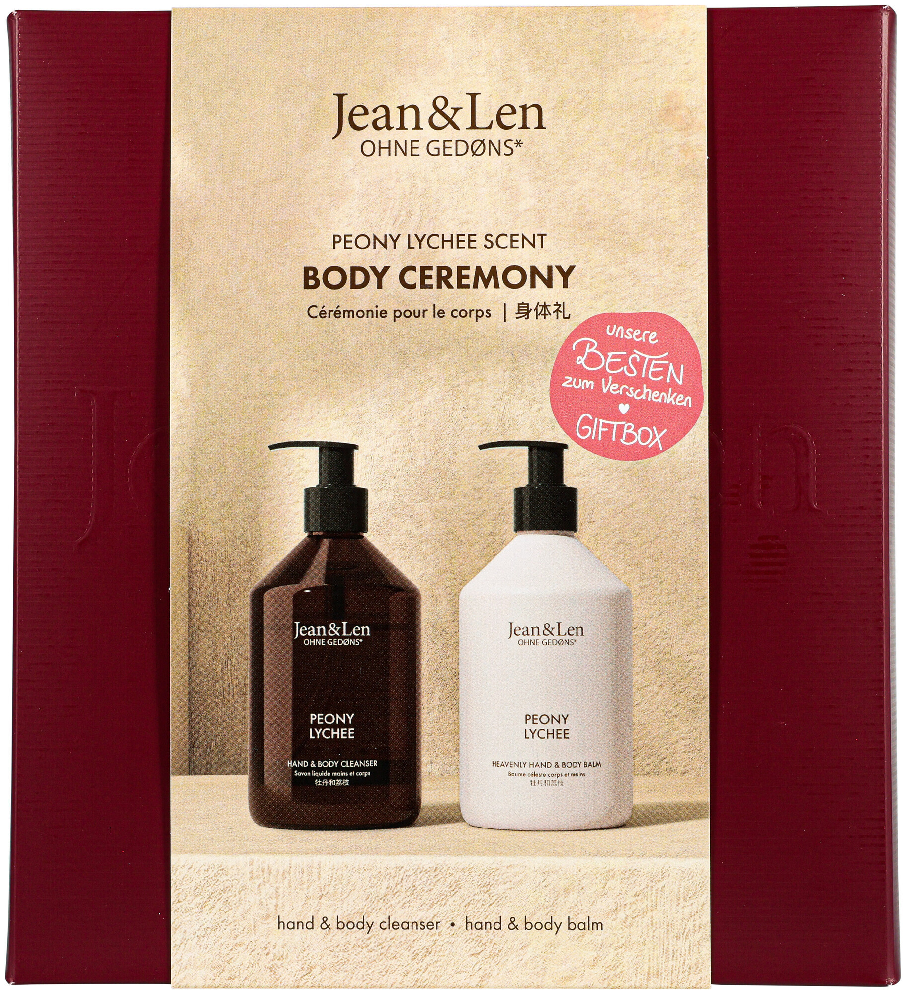 Image of Jean&Len Geschenkset S: Body Ceremony Peony/Lychee