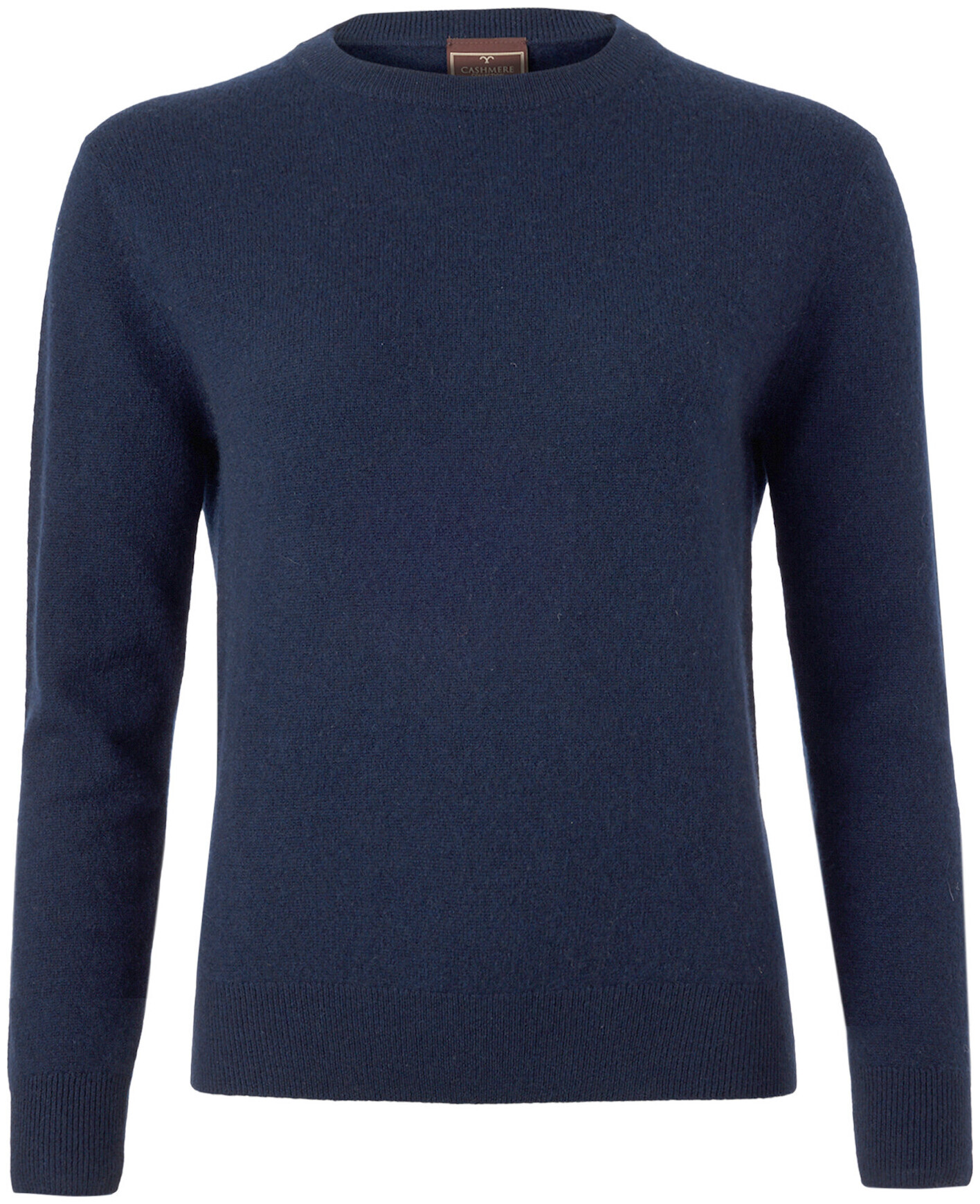 Cashmere Dames Pull en cachemire col R navy M