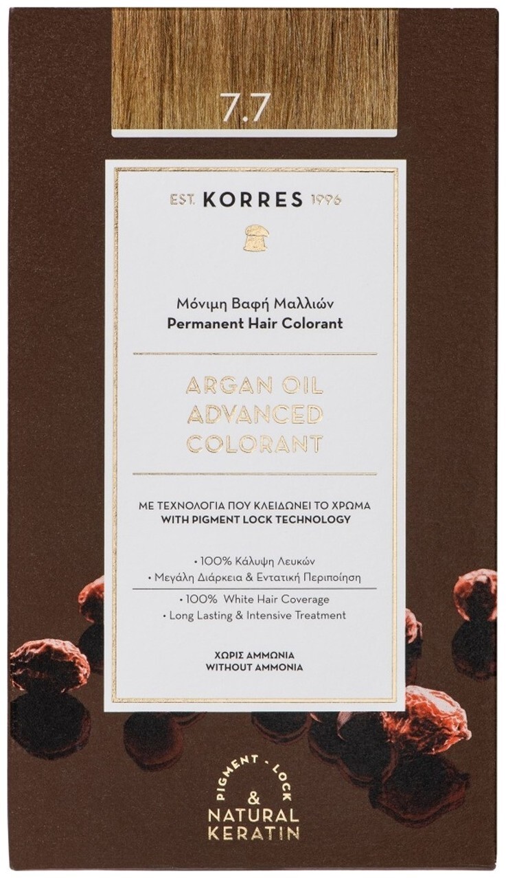 Image of Korres Argan OIL Hochentwickelte Haarcoloration Moccha 7.7