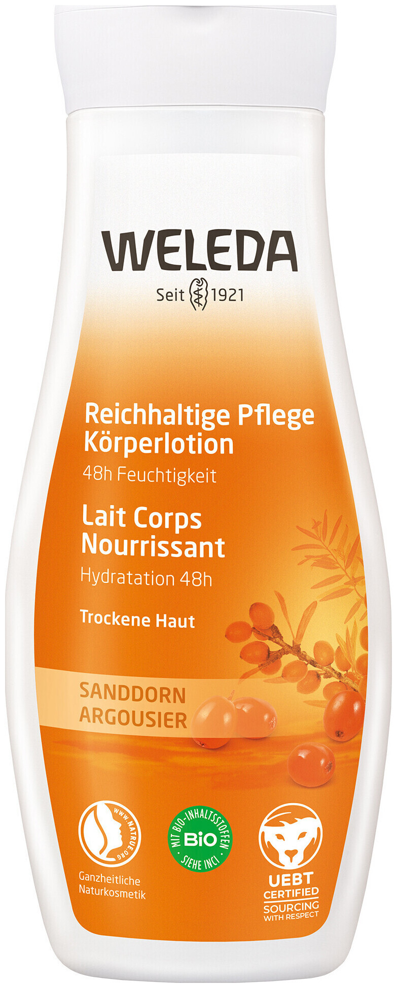 Image of Weleda Reichhaltige Pflege Körperlotion Sanddorn 200ml