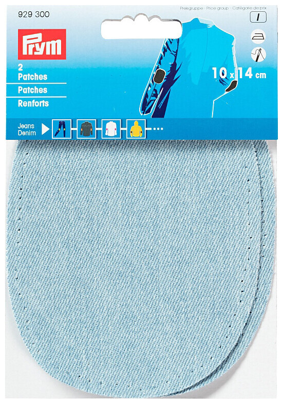 Image of Prym Patches Jeans hellblau 10 x 14 cm 2 Stk. aufbügelbar