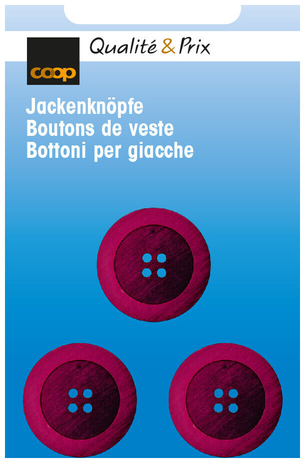 Image of Jackenknopf purpur 20 mm 3 Stk.