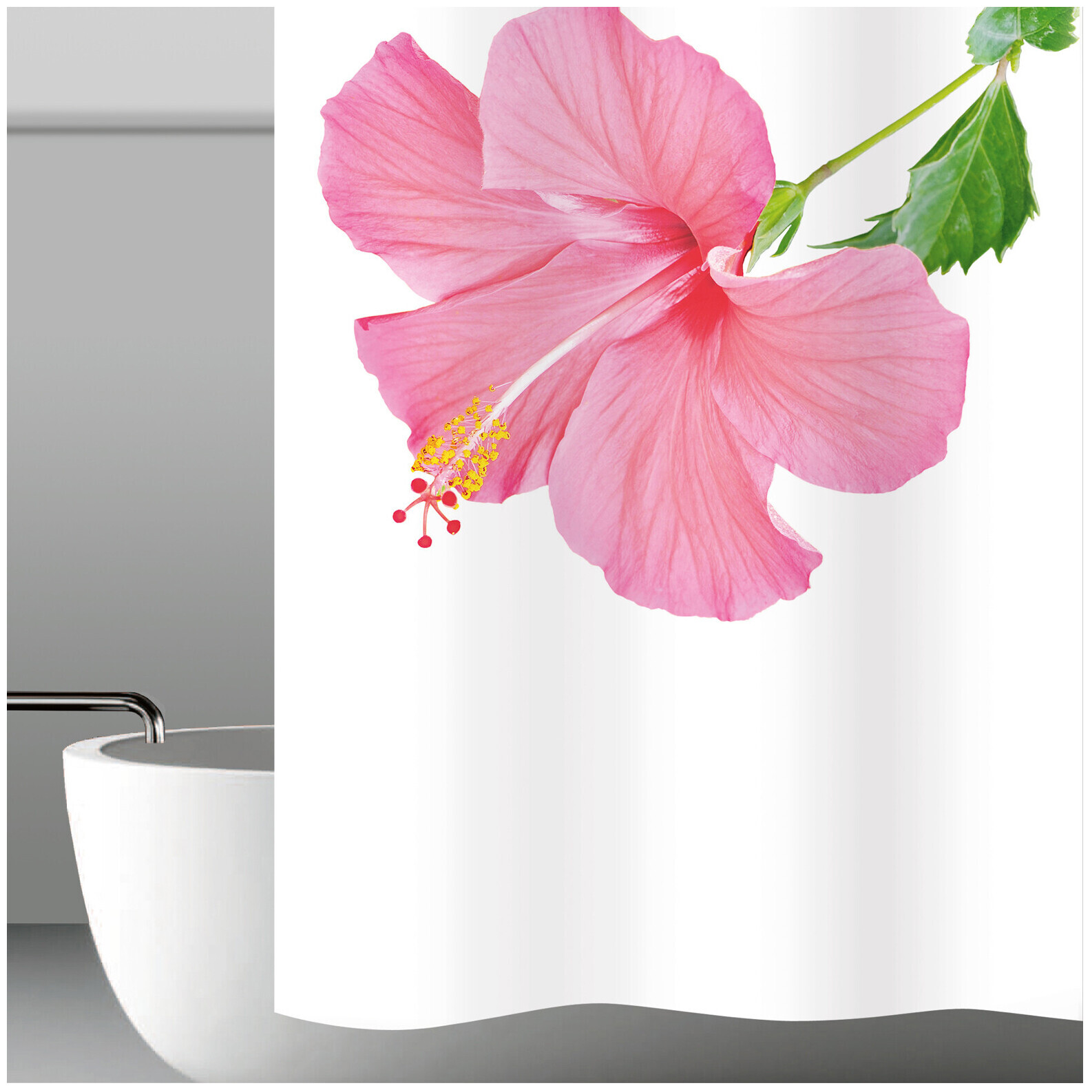 Image of my bath Duschvorhang Hibiskus ca. 180x200 cm